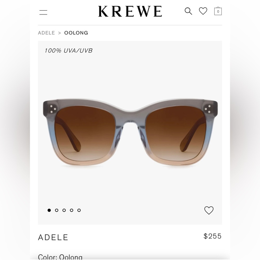Krewe Adèle sunglasses. New without case or tags. Luxury, substantial sunnies!
